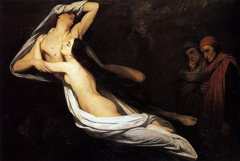 Ary Scheffer The Ghosts of Paolo and Francesca Appear to Dante and Virgil oil painting picture